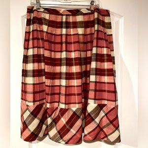 Talbots fall skirt. Pleated. Plaid